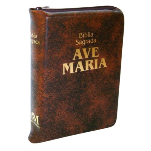 Bíblia Sagrada Ave Maria - Zíper Média