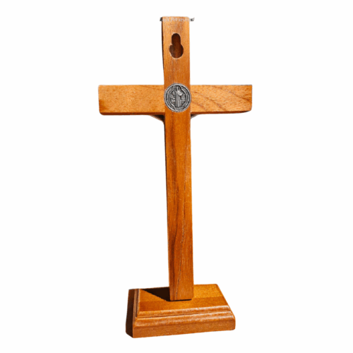Crucifixo de Madeira com Medalha São Bento Mesa/Parede - 19cm - Onix (cópia) - Imagem 7