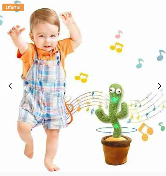 Cacto Dançante e Falante – Brinquedo Repete Grava Pisca Toca Músicas