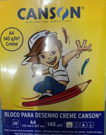 PAPEL DESENHO CANSON A4 CREME 20FLS