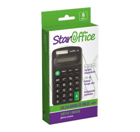 STAROFFICE CALCULADORA BOLSO A401 8 DIGITOS