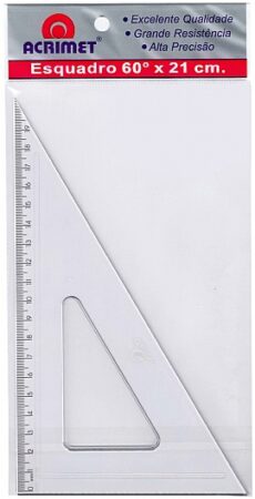 Esquadro 60° x 21cm OU Esquadro 45° x 21 cm Acrimet