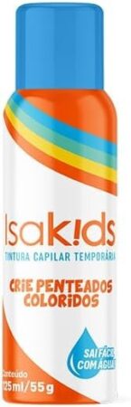 ISAKIDS TINTURA COLORIDA TEMP. SPRAY P/ CABELO AZUL OU VERDE 125ML